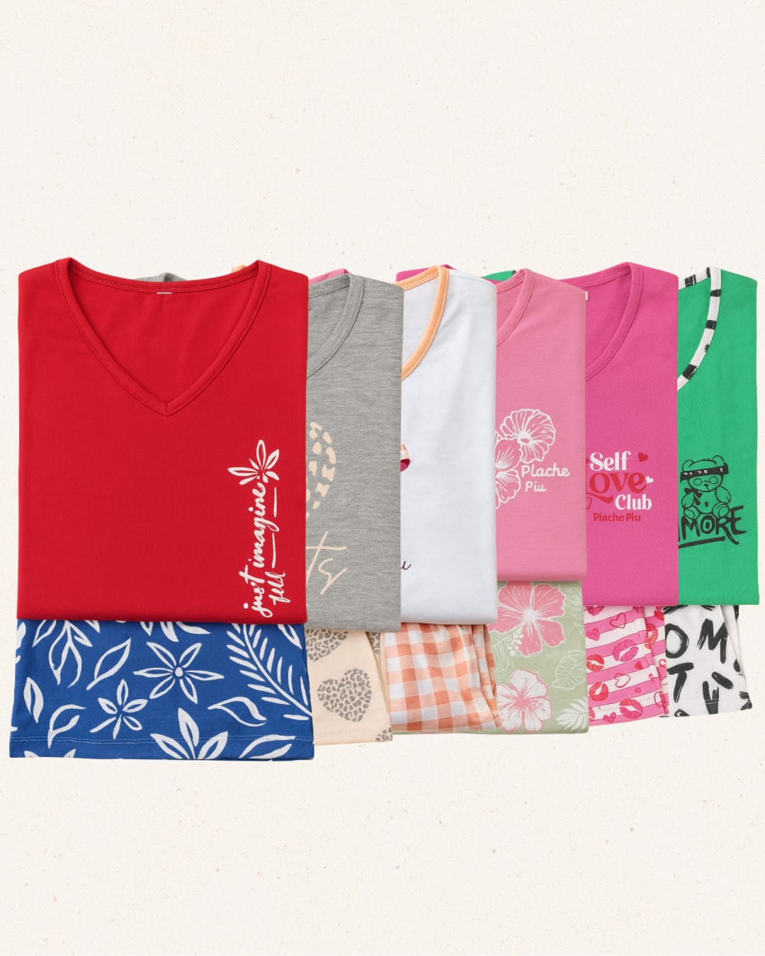 Lote Mayorista Nº 2 de Pijamas Verano Super Oferta x 6 (2da Selección)